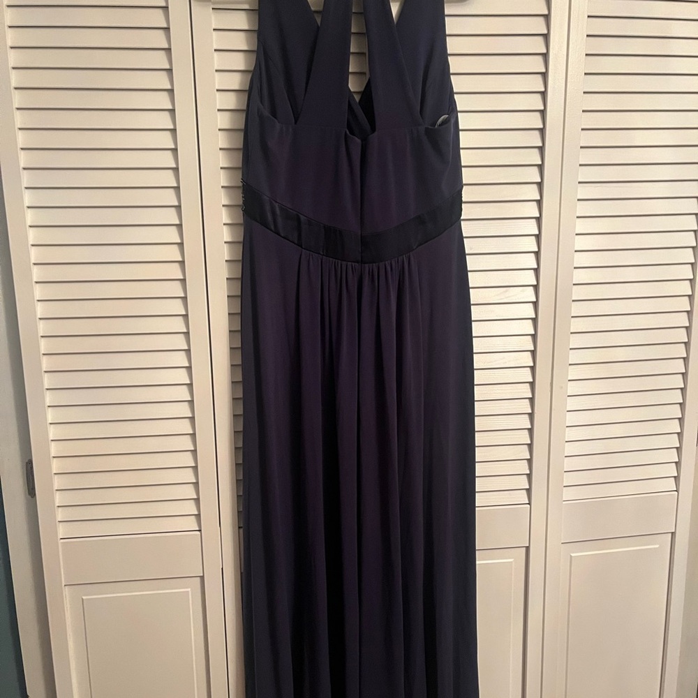 David's Bridal Deep Blue Maxi Dress